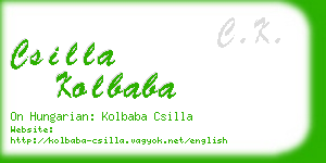 csilla kolbaba business card